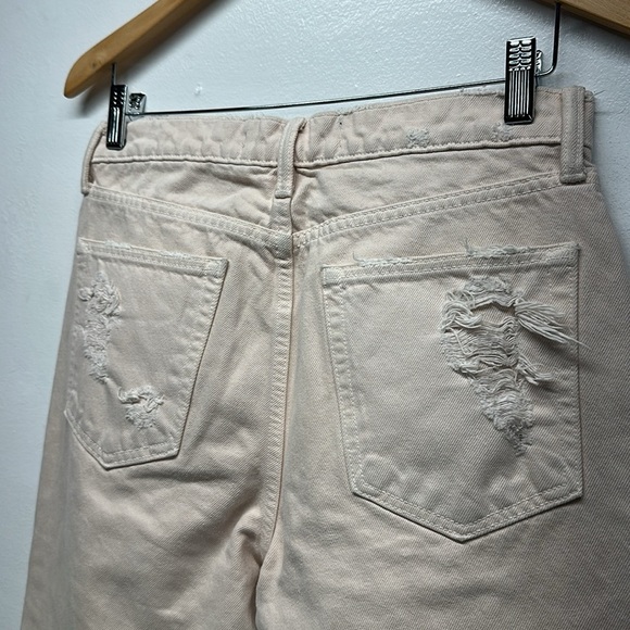 Alexander Wang Rival Cropped Jeans Distressed Destroyed Ripped Jean Off White 27 - Picture 7 of 11